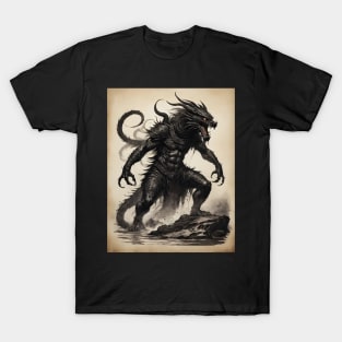 Demon with Open Mouth and Claws T-Shirt